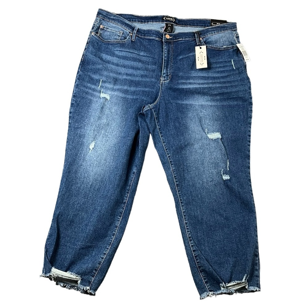 Nanette Lepore Belle High Rise Slim Straight Jeans Size 24 - Picture 2 of 11